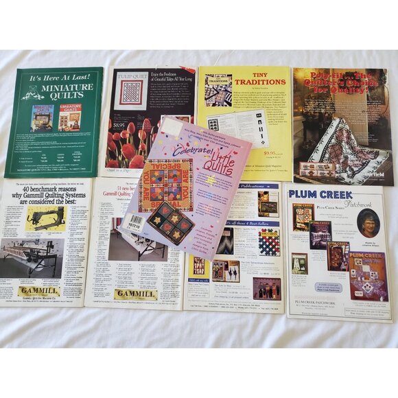 Miniature Quilts Pattern Magazines 9 Vintage 90s Lot Including Premier Issue - Picture 6 of 6